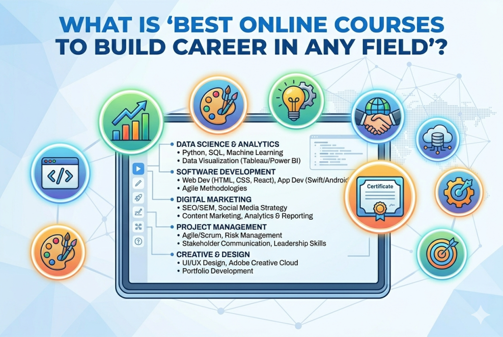 what is best online courses to build career in any field